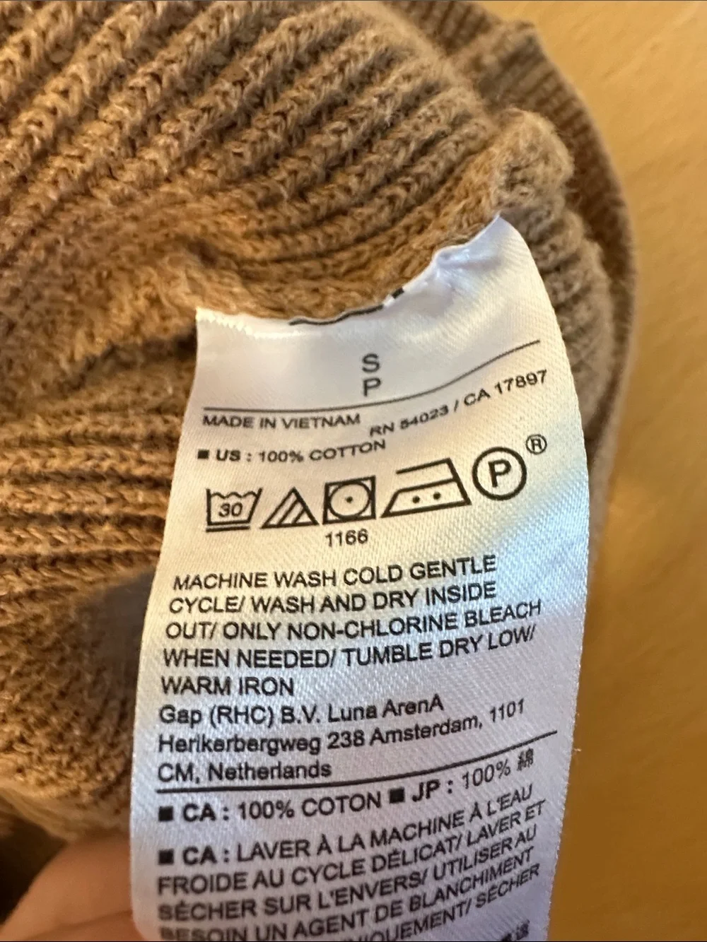 Banana Republic Men's Crewneck Sweater in Camel Brown